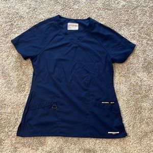 Sketchers Barco Navy Blue Scrub Top Medium